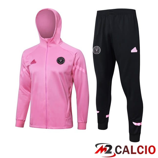 Tuta Calcio - Felpa Con Cappuccio Inter Miami CF Rosa 2024/2025