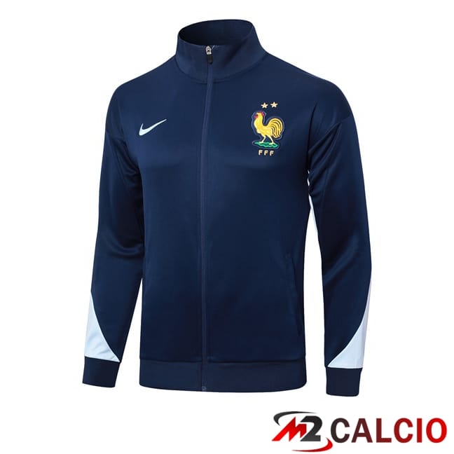 Giacca Calcio Francia Blu Reale 2024/2025