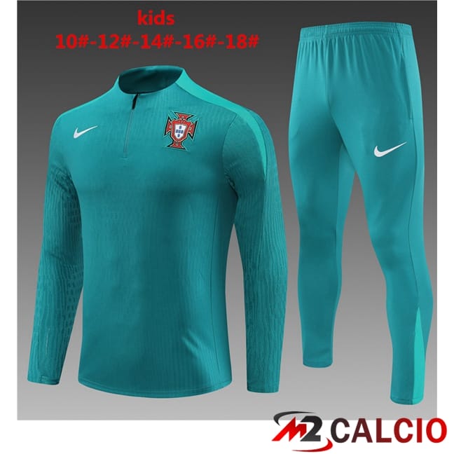 Insieme Tuta Calcio Portogallo Bambino Verde 2024/2025