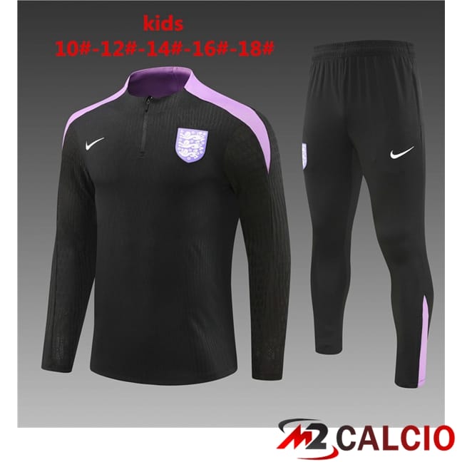 Insieme Tuta Calcio Inghilterra Bambino Nero 2024/2025