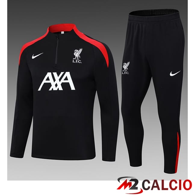 Insieme Tuta Calcio FC Liverpool Bambino Nero 2024/2025