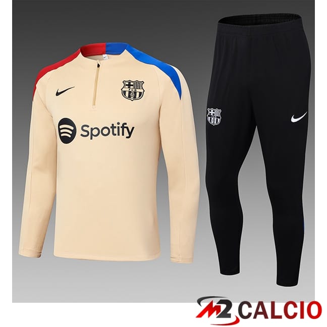 Insieme Tuta Calcio FC Barcellona Bambino Giallo 2024/2025