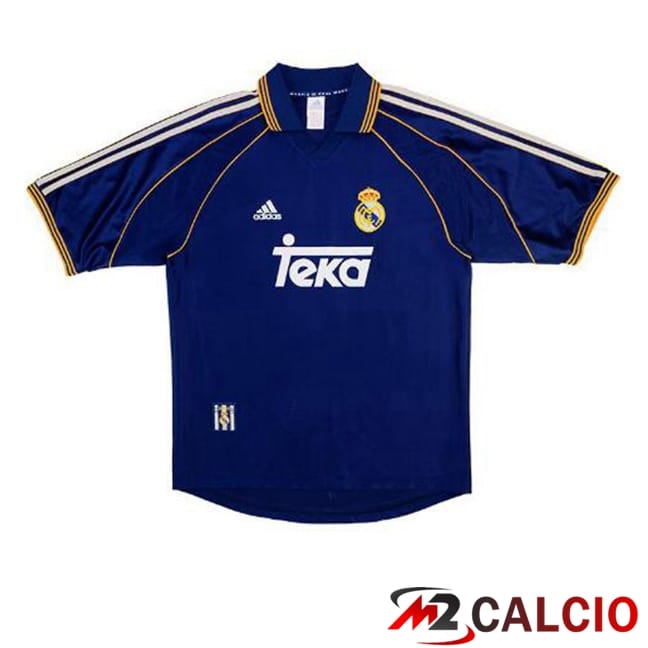 Maglie Calcio Real Madrid Retro Terza Blu Reale 1998-1999