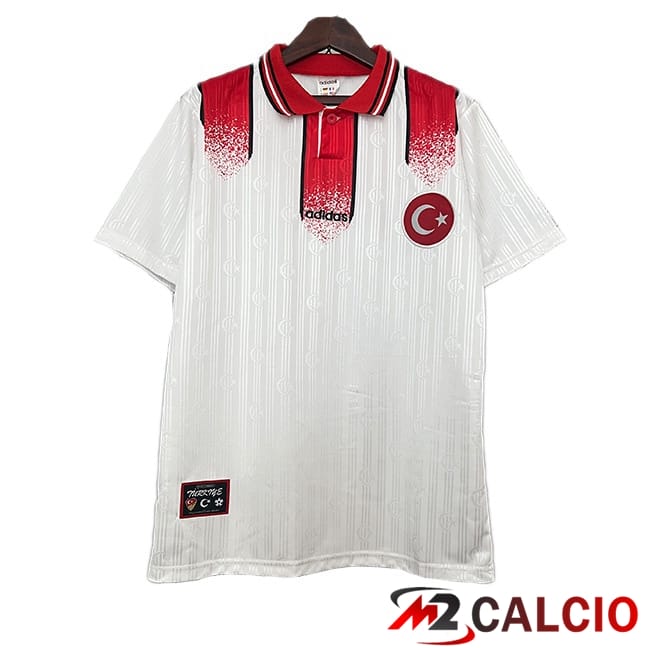 Maglie Calcio Turchia Retro Seconda Bianco 1996