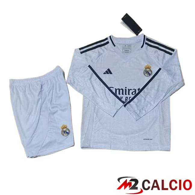 Maglie Calcio Real Madrid Bambino Prima Manica Lunga 2024/2025