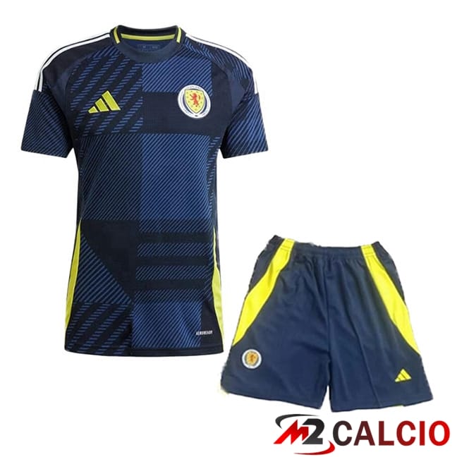 Insieme Maglie Calcio Scozia Prima + Pantaloncini UEFA Euro 2024
