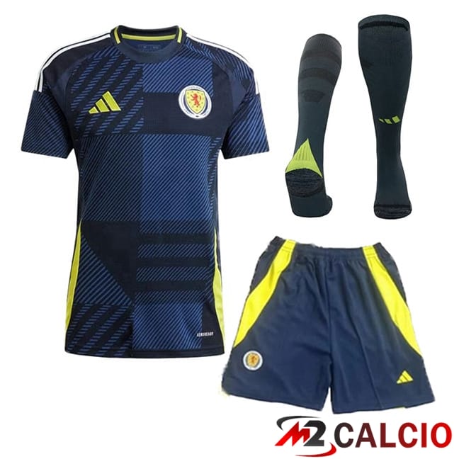 Insieme Maglie Calcio Scozia Prima (Pantaloncini + Calzini) UEFA Euro 2024