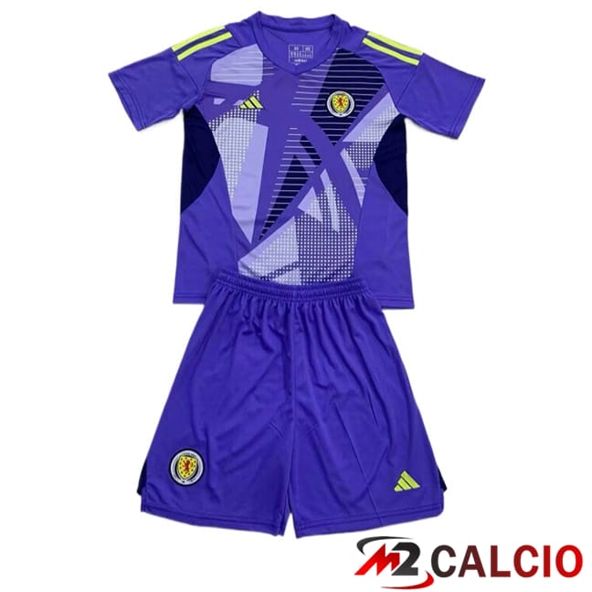 Maglie Calcio Scozia Bambino Portiere Viola 2024/2025