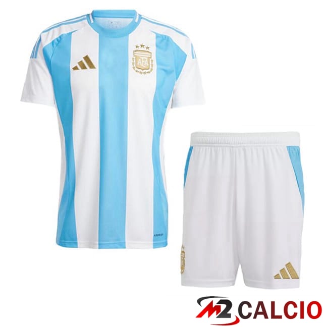 Maglia Nazionale Argentina Bambino Prima Blu Bianco 2024/2025