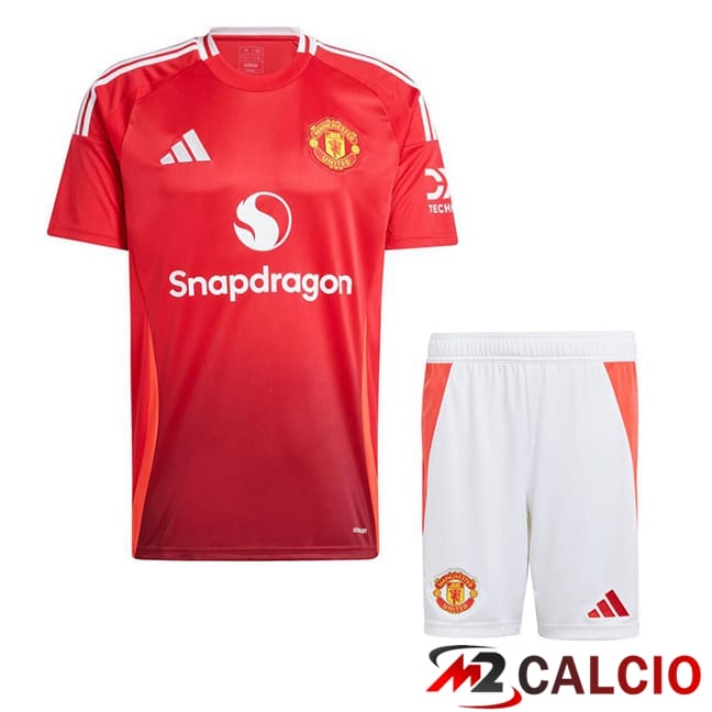 Maglie Calcio Manchester United Bambino Prima Rosso 2024/2025