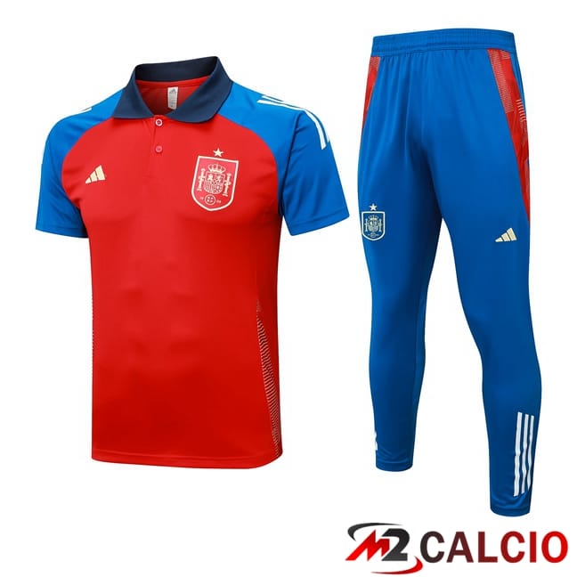 Insieme Polo Spagna + Pantaloni Rosso 2024/2025
