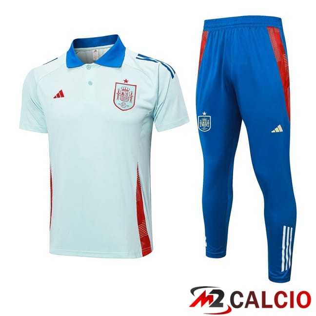Insieme Polo Spagna + Pantaloni Blu 2024/2025