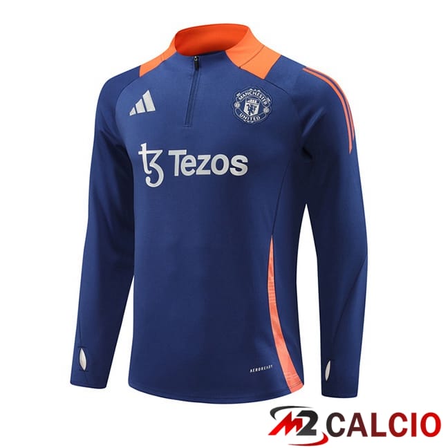 Felpa Allenamento Manchester United Blu Reale 2024/2025