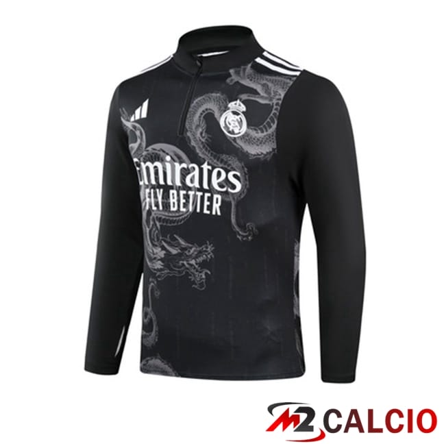 Felpa Allenamento Real Madrid Nero 2024/2025
