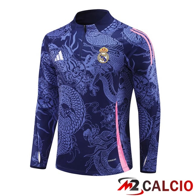 Felpa Allenamento Real Madrid Blu Reale 2024/2025