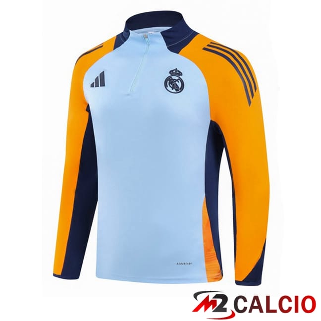 Felpa Allenamento Real Madrid Bianco Giallo 2024/2025