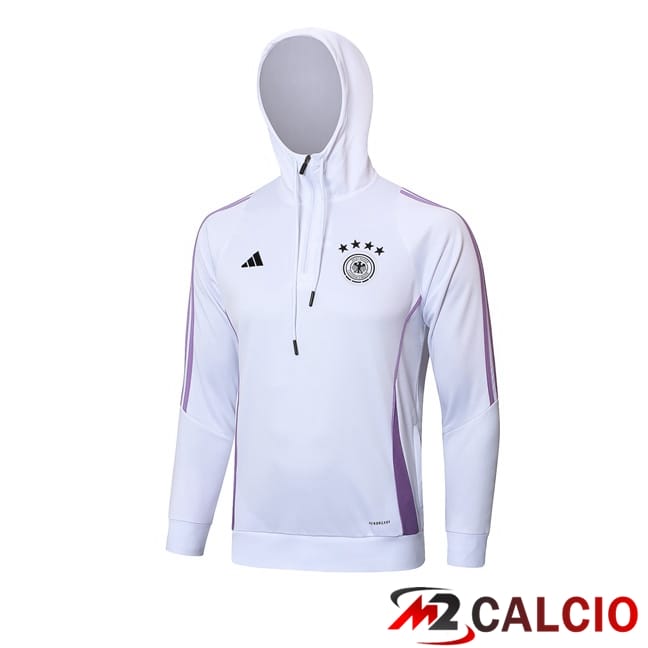Felpa Con Cappuccio Germania Bianco 2024/2025