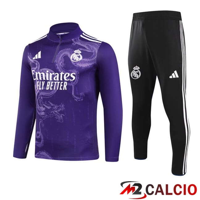 Insieme Tuta Calcio Real Madrid Viola 2024/2025