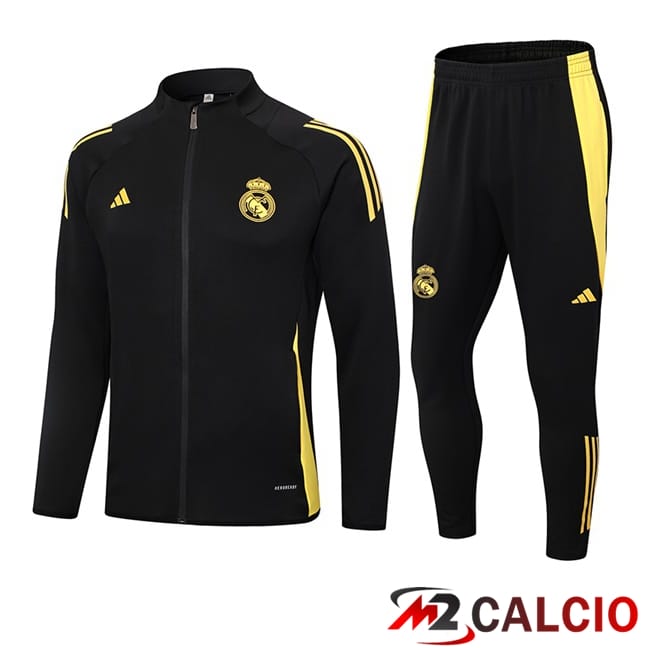 Insieme Tuta Calcio - Giacca Real Madrid Nero 2024/2025