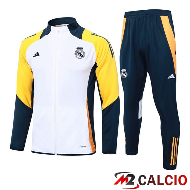 Insieme Tuta Calcio - Giacca Real Madrid Bianco 2024/2025
