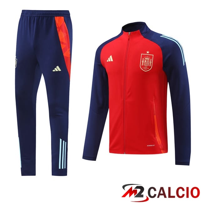 Insieme Tuta Calcio - Giacca Spagna Rosso 2024/2025