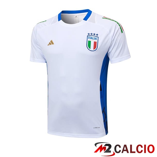 T Shirt Allenamento Italia Bianco 2024/2025