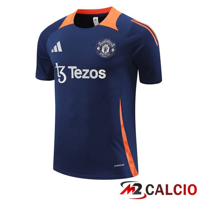 T Shirt Allenamento Manchester United Blu Reale 2024/2025