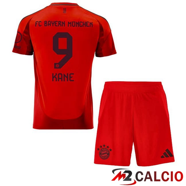 Maglie Calcio Bayern Monaco (Kane 9) Bambino Prima Rosso 2024/2025