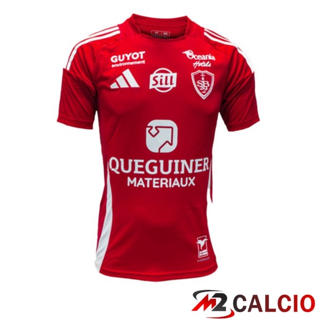 Maglie Calcio Stade Brestois Prima Rosso 2024/2025