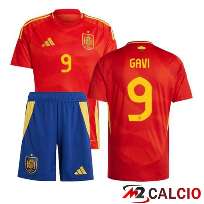 Maglia Nazionale Spagna (GAVI 9) Bambino Prima Rosso 2024/2025