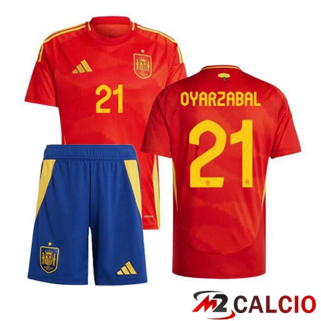 Maglia Nazionale Spagna (OYARZABAL 21) Bambino Prima Rosso 2024/2025