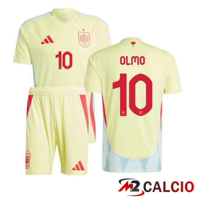 Maglia Nazionale Spagna (OLMO 10) Bambino Seconda Giallo 2024/2025