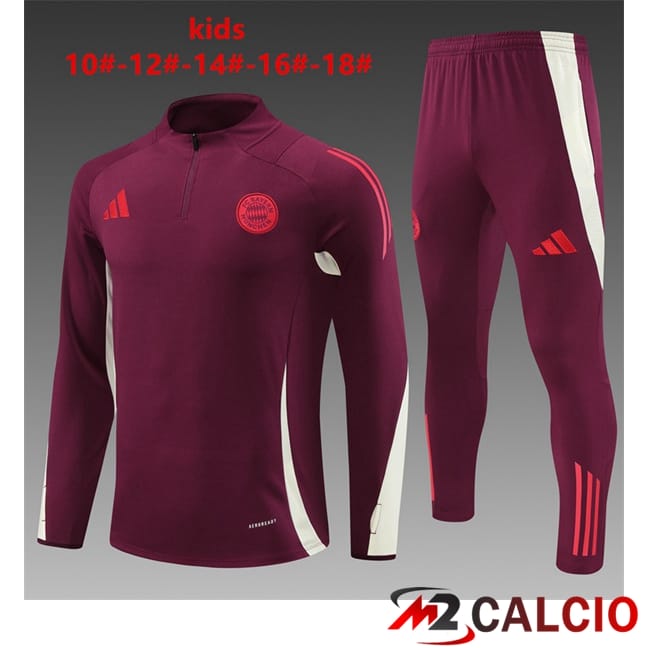 Insieme Tuta Calcio Bayern Monaco Bambino Rosso 2024/2025