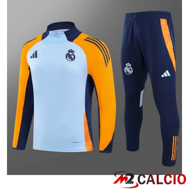 Insieme Tuta Calcio Real Madrid Bambino Bianco Arancia 2024/2025