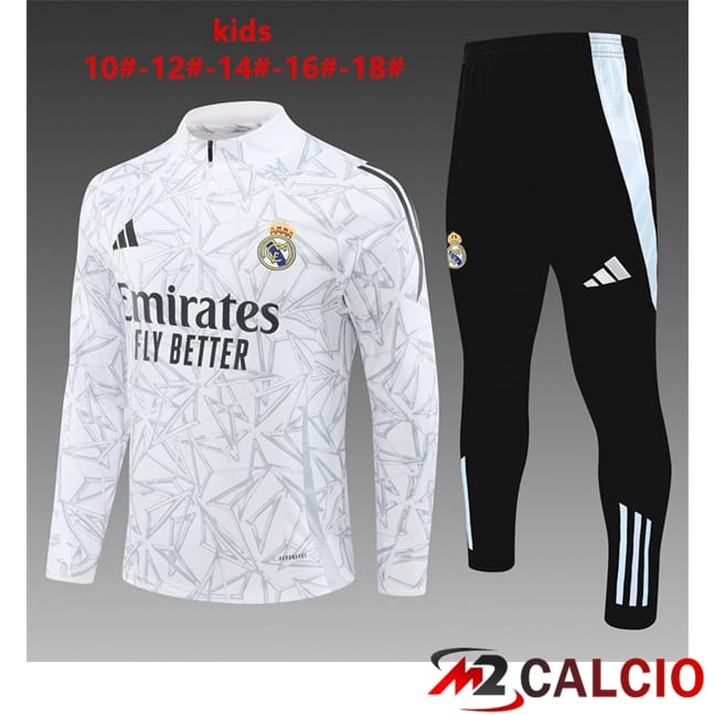 Insieme Tuta Calcio Real Madrid Bambino Bianco 2024/2025