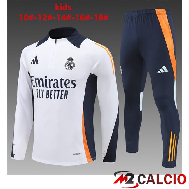 Insieme Tuta Calcio Real Madrid Bambino Bianco 2024/2025