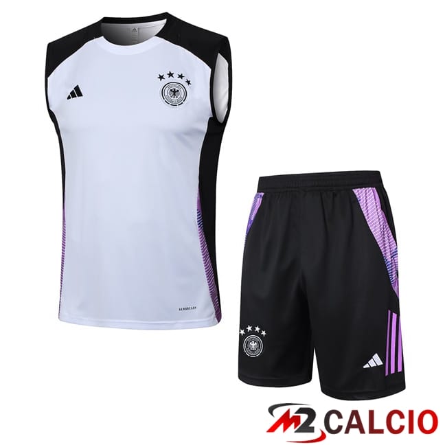 Canotta Allenamento Germania + Pantaloncini Bianco 2024/2025