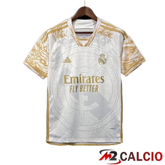 Maglie Calcio Real Madrid Edizione Speciale Bianco Giallo 2024/2025