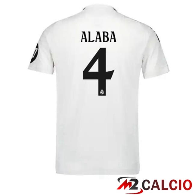 Maglie Calcio Real Madrid (Alaba 4) Prima Bianco 2024/2025
