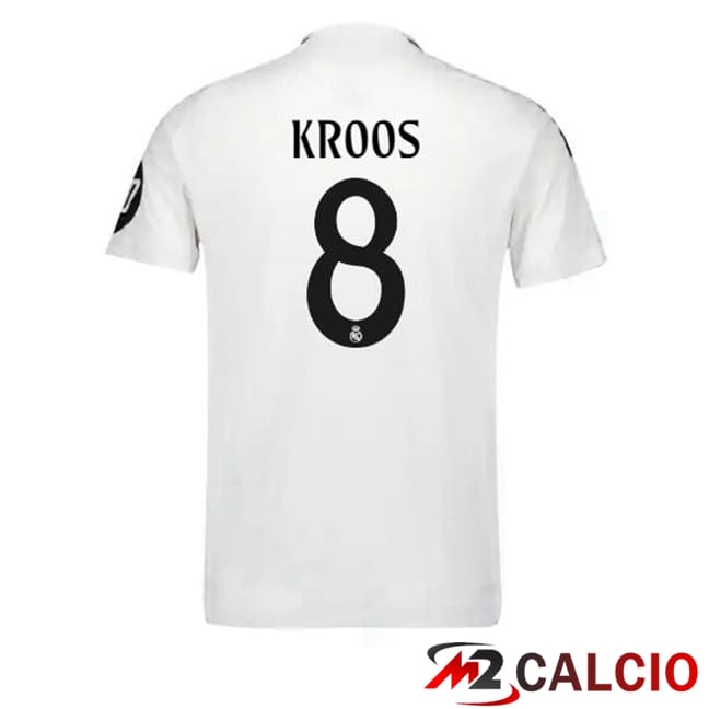 Maglie Calcio Real Madrid (Kroos 8) Prima Bianco 2024/2025