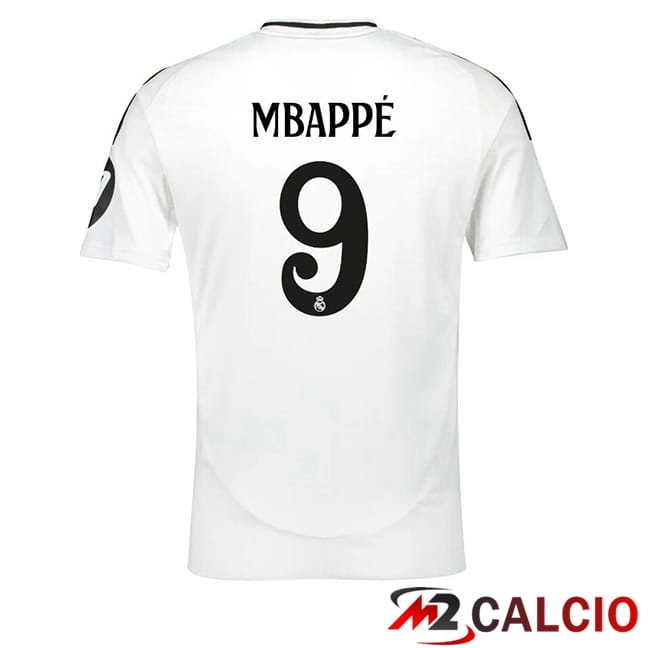 Maglie Calcio Real Madrid (Mbappé 9) Prima Bianco 2024/2025