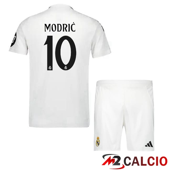 Maglie Calcio Real Madrid (Modrić 10) Bambino Prima Bianco 2024/2025