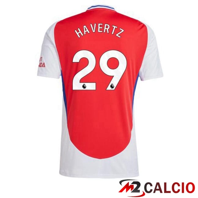 Maglie Calcio Arsenal (HAVERTZ 29) Prima Rosso Bianco 2024/2025