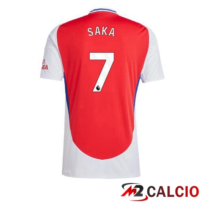 Maglie Calcio Arsenal (SAKA 7) Prima Rosso Bianco 2024/2025