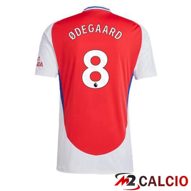 Maglie Calcio Arsenal (ØDEGAARD 8) Prima Rosso Bianco 2024/2025
