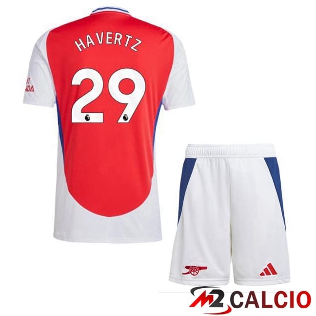 Maglie Calcio Arsenal (HAVERTZ 29) Bambino Prima Rosso Bianco 2024/2025