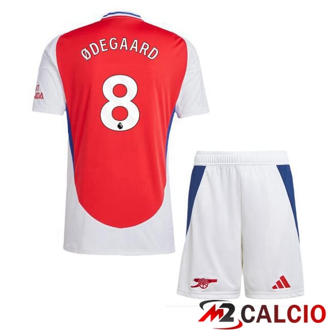 Maglie Calcio Arsenal (ØDEGAARD 8) Bambino Prima Rosso Bianco 2024/2025