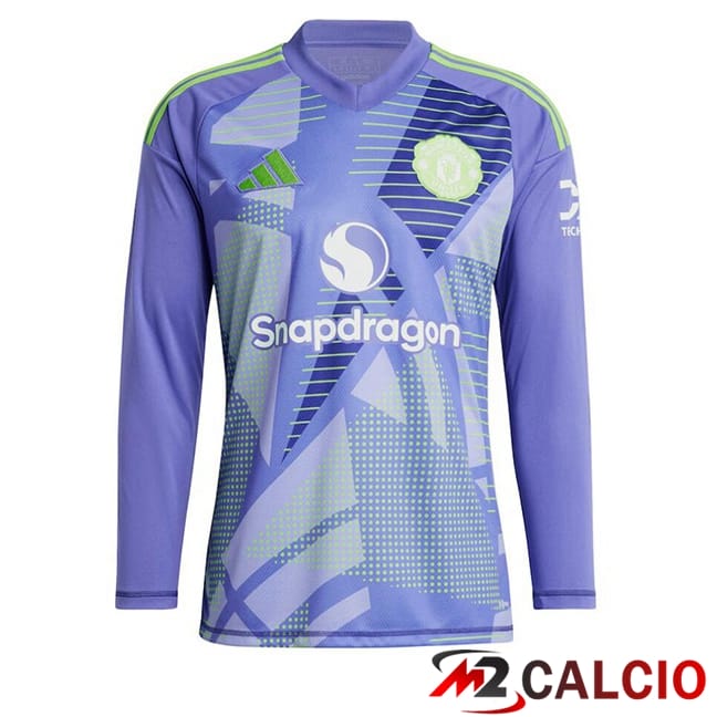 Maglie Calcio Manchester United Portiere Manica Lunga Viola 2024/2025