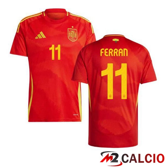 Maglia Nazionale Spagna (FERRAN 11) Prima Rosso UEFA Euro 2024