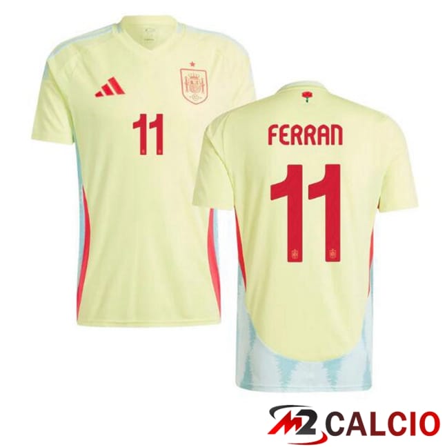 Maglia Nazionale Spagna (FERRAN 11) Seconda Giallo UEFA Euro 2024